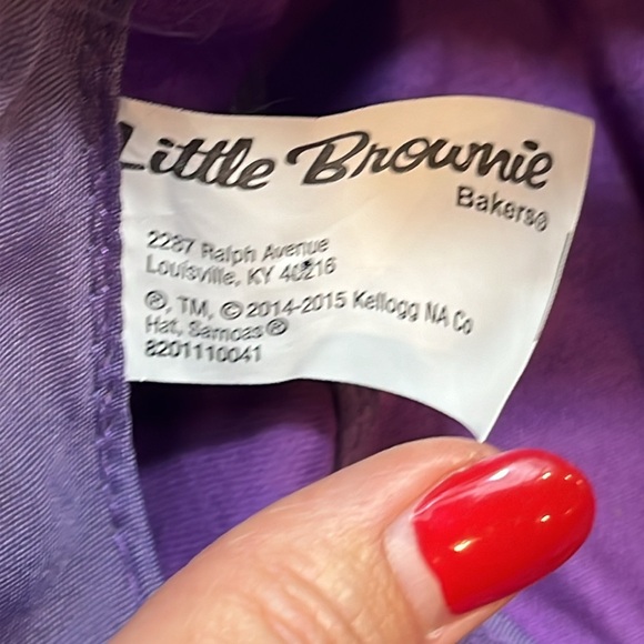 GIRL SCOUTS cap I LOVE Cookies PURPLE HAT adjustable I ❤️ Samoas canvas fits 8+ - Picture 7 of 10